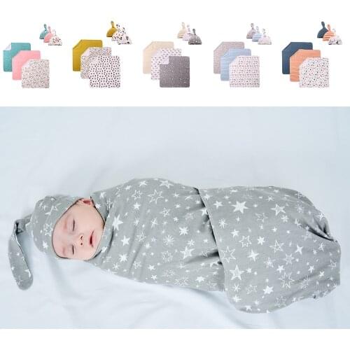 100% Cotton Knitted Baby Swaddle Blanket 90*90cm Newborn Swaddle Wrap Receiving Blankets Burping Cloth & Stroller Cover Play Mat