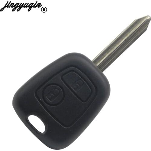 Jingyuqin 2 Button Remote Key Fob Car Key Case for Citroen Saxo Xsara Picasso Berlingo SX9 Blade Fob Case