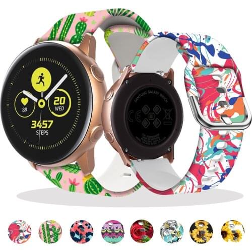 20mm Watch strap for Samsung Galaxy Watch Active 2 40/44 42mm Sport silicone Smart Wristbands for Samsung Active2 galaxy3 3 41mm