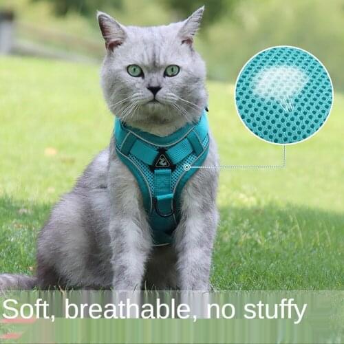 Pet Dog Harness Mesh Breathable Summer Pet Puppies Reflective Dog Cat Vest Harness Dog Soft Chest Strap for Small Medium Dogs