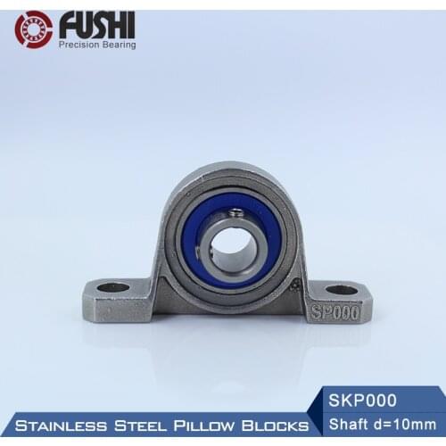 SKP000 Bearing Shaft 10mm ( 1 Pc ) SSKP000 Stainless Steel Pillow Block S KP000 10 mm Bearings