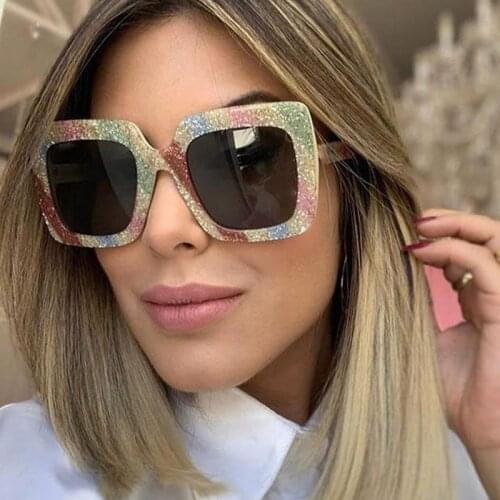 Unique Fashion Colorful Stripe Square Sunglasses Women Beach Vacation Eye Protection Sun Glasses Men Luxury Shades Oculos Gafas