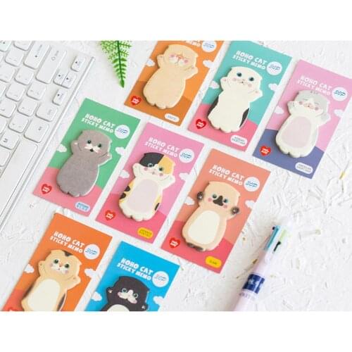 Cat Series Sticky Note Student Message Stickers N Times Memo Pad Scrapbooking
