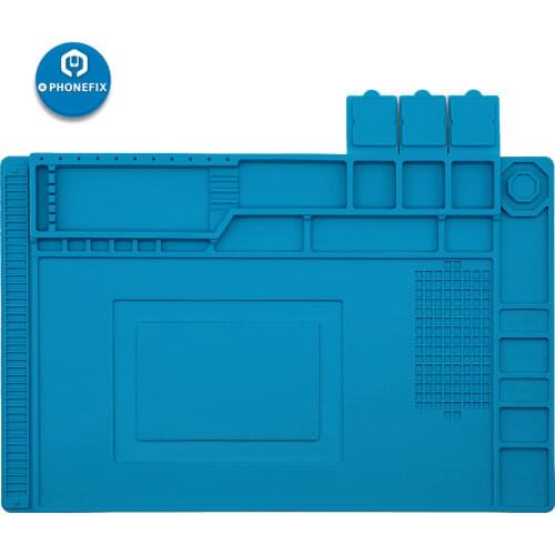 Heat Insulation Silicone Pad Working Mat Mobile Phone Maintenance Platform for iPhone and Samsung BGA Soldering Repair Pad