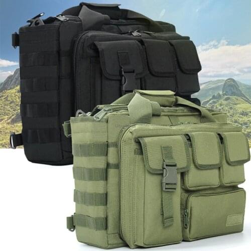 Military Tactical Shoulder Bag Molle Messenger Hiking Camping Laptop Handbags Portable Combat Shooting Climbing Crossbody Bags