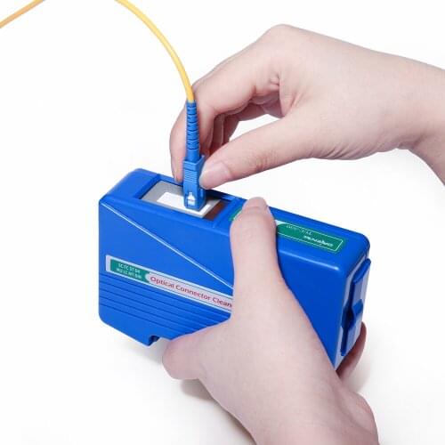 Fiber End Face Cleaner with Replaceable Tape Fiber Optic Cleaner Optical Fiber Cleaning Cassette 500 times Cleaner