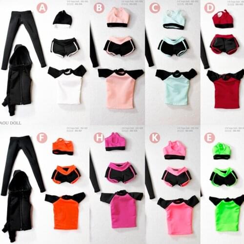 1/6 Scale Female Figure Costume Yoga Clothes Set Sports Shorts Model Clothes fit 12 inches Action figure Dolls body Accessories