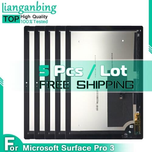 5PCS NEW LCD For Microsoft Surface Pro 3 Pro3 (1631) TOM12H20 LCD Display Touch Screen Digitizer Replacement For Surface Pro 3