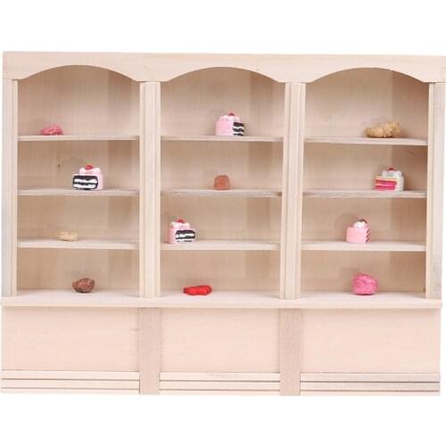 1/12 Dollhouse Miniature Bookcase Display Shelf Modern Style Doll House Furniture Toys
