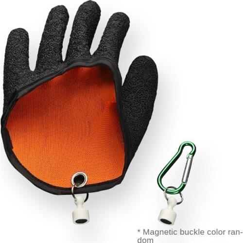 1Pcs Fishing Catching Gloves Protect Hand from Puncture Scrapes Fisherman Professional Catch Fish and with Magnet Release