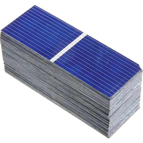 100pcs 0.5V 320mA Solar Battery Panels Cell Battery Charge 52*19mm Color Crystal Solars Module DIY Power Source