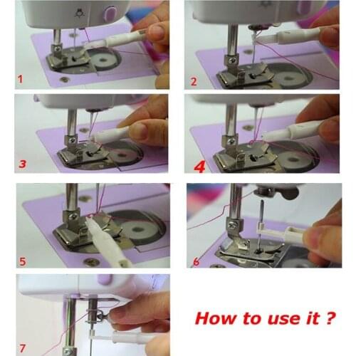 2Pcs Sewing Threader Portable Needle Threader Insertion Tool Applicator For Sewing Machine Sew Threader Mini Home Sewing Tool