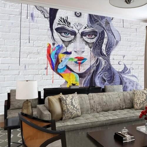 Custom 3D Wall Papel Murals Modern 3D Graffiti Wallpaper For Living Room Bedroom Creative Backdrop Wall Painting 3D Wall Cloth