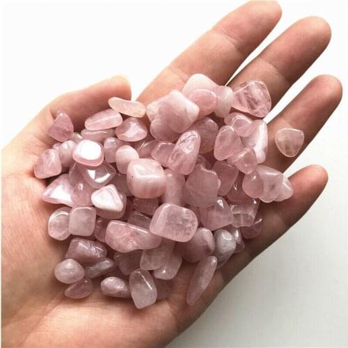 8-12mm Natural Pink Crystal Rose Quartz Crystal Gravel Stone Rock Chips Natural Quartz Crystals 50g
