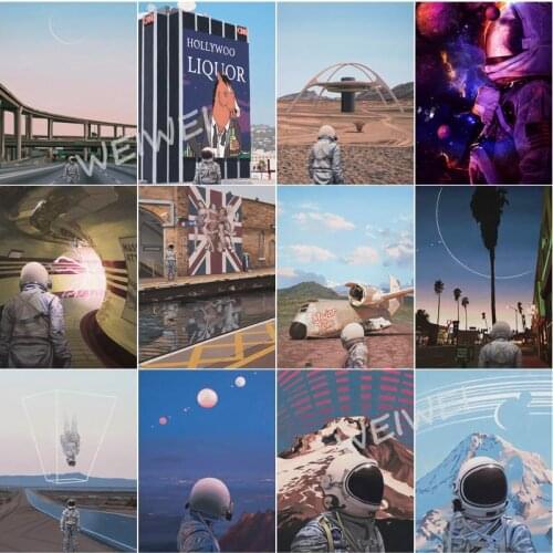 5D Diy Diamond Painting Astronauts In Ordinary Life Scenes Full Drill Embroidery Mosaic Handmade Gifts Wall Home Decoration