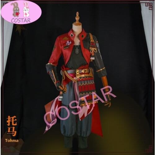 Anime! Genshin Impact Tohma Game Suit Gorgeous Handsome Uniform Cosplay Costume Halloween Carnival Role Play Outfit Men 2021 NEW