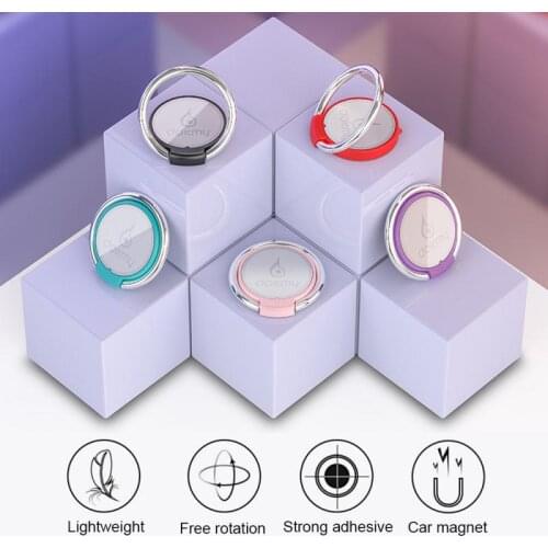 Bracket Stand Accessory Rotation Phone Holder Simple Shape Metal 360° Rotating Finger Ring For iPhone Samsung Huawei Xiaomi