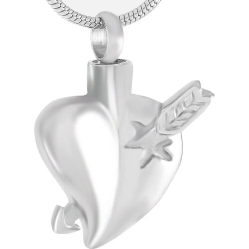 IJD9358 Heart Funeral ashes to ashes cremation jewelry - Stainless Steel Memorial Keepsake Urn Pendant Neckalce For Women