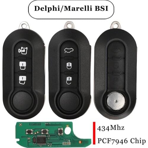 Jingyuqin For Fiat 500 Panda Punto Bravo Doblo Ducato Peugeot Boxer Citroen Relay Jumper Lancia Musa Delphi/Marelli 434 MHZ
