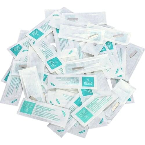 100x Eyebrow Blades Microblading Eye Brow Tattoo Needles Makeup Tools 14 Pin