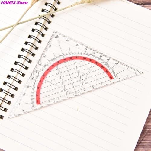 15cm Students Stationery Office Multi-function Set Square Triangle Multifunctional Ruler Protractor Triangle Coordinate Rulers