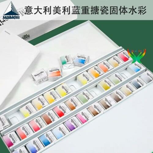 Murray blue and silver heavy enamel box 12/24/36/16 solid,Watercolor Paint Sets For Kids and Adults,Perfect for Preschool Class