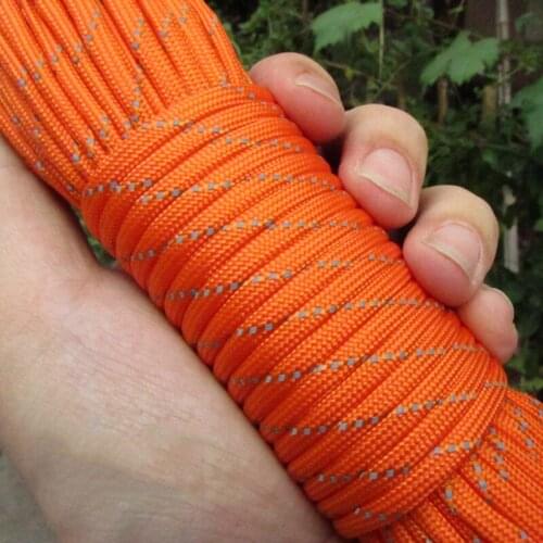 9 Strand Paracord For Hiking Camping Survival Parachute Cord 550 Reflective Paracord Parachute Cord Lanyard Tent Rope