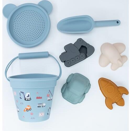 Children Summer Toys with Cute Animal Model Ins Seaside Beach Toys Rubber Sand Mold Tools Sets Baby Bath Toy Kids Swim Toy