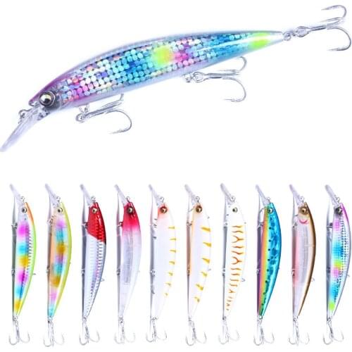 1pcs Sinking Minnow Fishing Lure 13cm 36g Artificial Hard Bait Trolling Crankbait Bass Wobbler Pike Carp Fishing Tackle Pesca