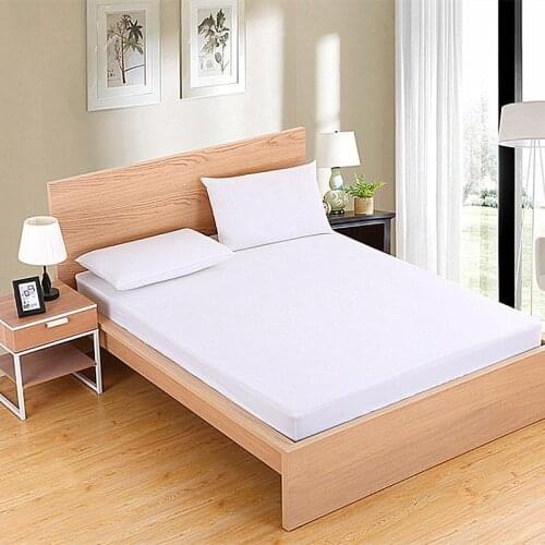 40Solid Fitted Sheet On Elastic Band Mattress Cover with Elastic Rubber Band Solid color Bed Sheet Hot Selling Bed Linens