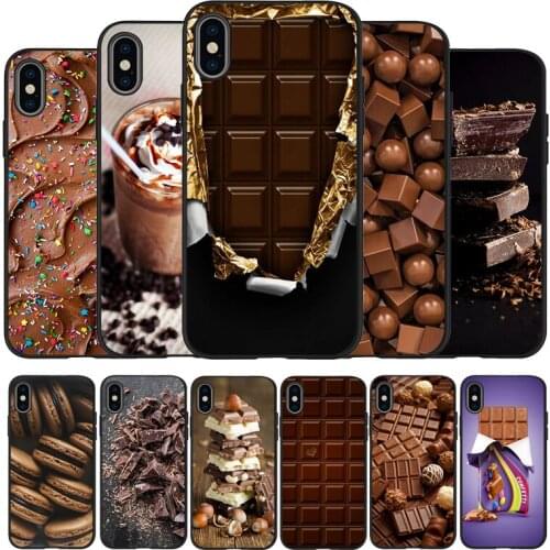 Chocolate Food Silicone Phone Case For iPhone 11Pro Max 11 XR XS Max X 8 7 6 6S Plus 5 5S SE 2020 Cover