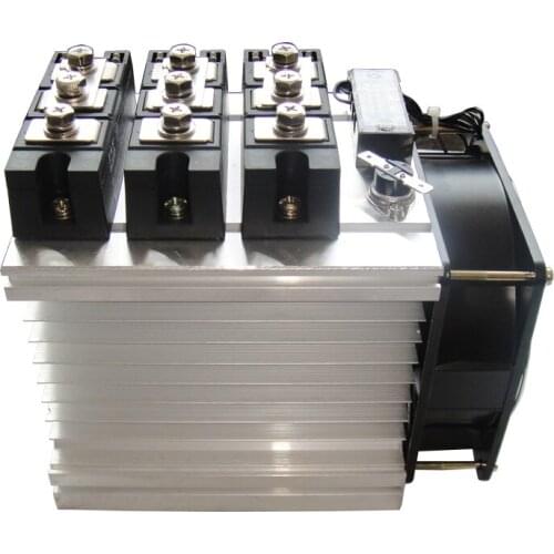MTC160A Soft starter voltage MTC160-16 Thyristor Module MTC 160A1600V 3pcs MTC+1pc radiator +1pc radiator matching fan