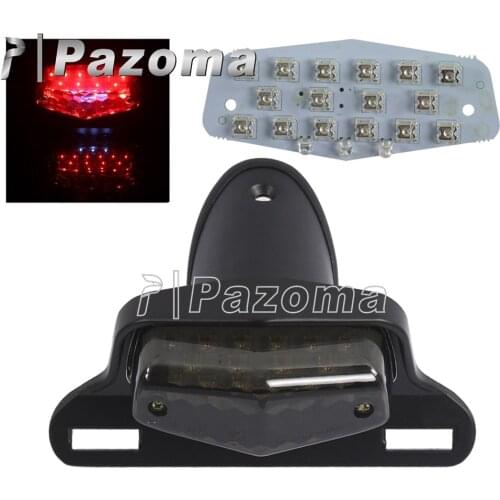 Universal Black And Smoke E Mark 12V LED Motorbike Motorcycle Rear Brake Stop Tail Light For Harley Bobber Custom Cafe Racer