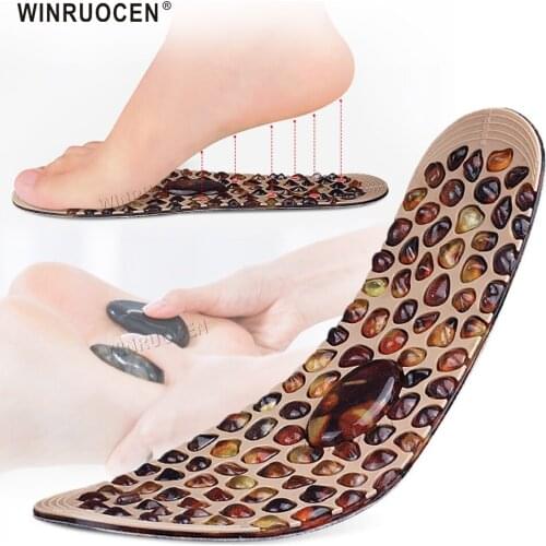 WINRUOCEN Unisex Foot Massage Insole Soft Rubber Cobblestone Therapy Acupressure Pad For Shoes Weight Loss Feet Massager Insoles
