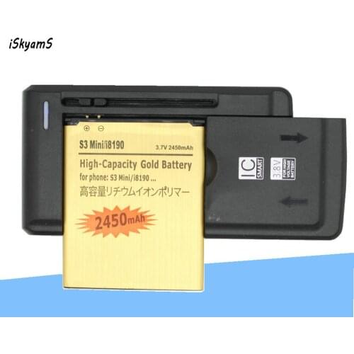 1x EB425161LU Gold Battery +Charger For Galaxy S3 SIII MINI I699 S7562 S9920 I8190 I8160 S7560 J1 Mini J1Mini J105H J106H