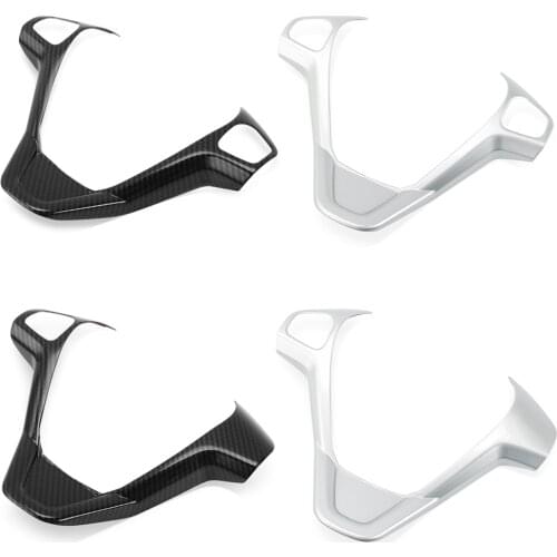 1pcs Car Refit Accessories for Ford New Fiesta MK7 2009-2017 Ecosport 2012-2017 Car Steering Wheel Covers Trim Sticker