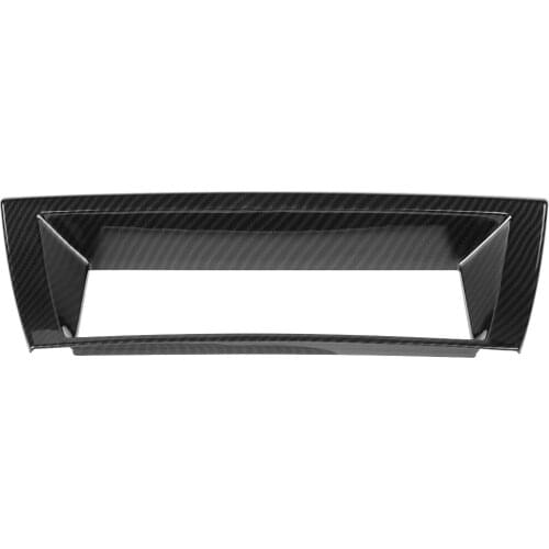 1PC Carbon Fiber Style ABS Interior Centre Console GPS Navigation Frame Cover Trim For BMW X5 E70 2013 2014 2015 2016 2017 2018
