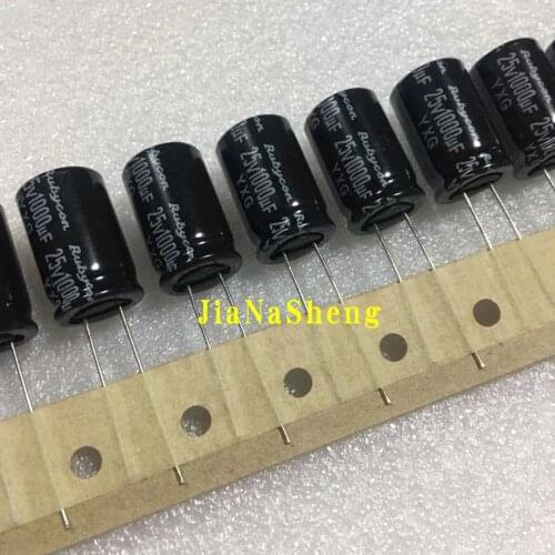 10pcs/lot RUBYCON 25V1000UF 12.5X20mm YXG Series 105 degree centigrade Electrolytic capacitor High frequency low impedance