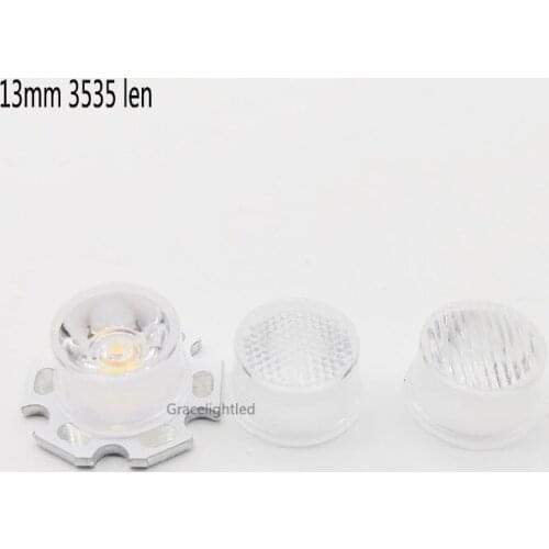 13mm 3535 CREE XPE XPE2 XPG XPG2 XTE Epiled/Semiled 3535 LED Lens waterproof 3030 Chip Diode Clear Bead Surface Integrated lens