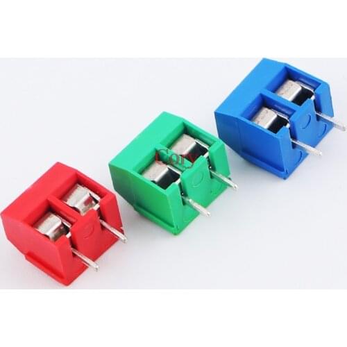 20PCS KF301-2P Screw 2Pin 5.0mm Straight Pin PCB Screw Terminal Block Connector 16A 300V CZYC