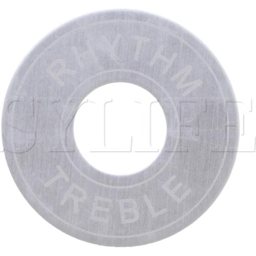 33mm Dia Alloy Guitar Toggle Switch Plate Rhythm Treble Washer Ring Grey