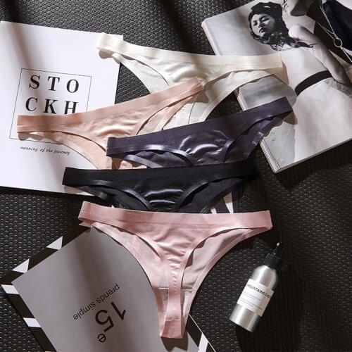 5 Pcs Seamless Thongs Woman Underwear Sports Panty Sexy Female T-back Solid Soft G-string For Woman Underwear Sexy New BANNIROU