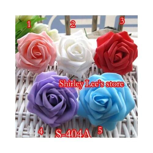500pcs X Single Foam Rose Stem (7*6cm) In 5 Different Colors,Favour Box Decor. Wedding Flowers