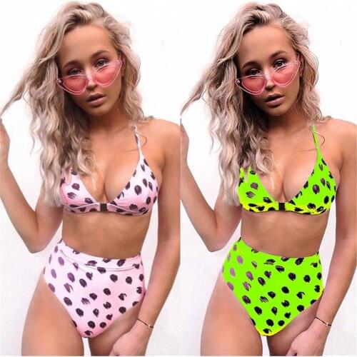 High Waist Bikini 2020 Leopard Bikini Hot Sale Bandage Swimwear High Waist Brazilian Thong Women Bikini Push Up Swimsuit