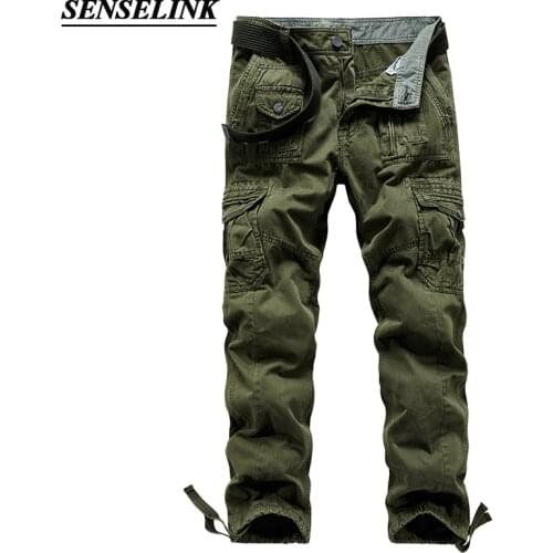 Mens Spring Summer Side pockets Safari Style Casual Fashion outdoor Mens trousers Trend Men pants 44 code