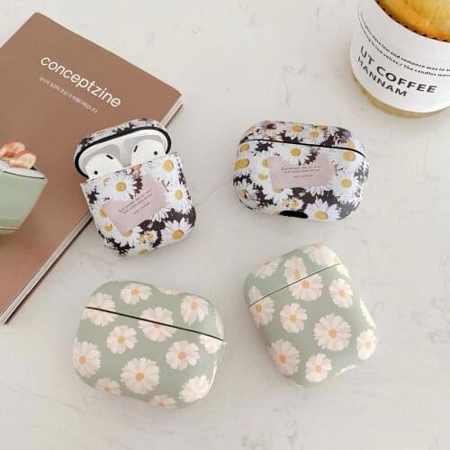 For Airpods pro Case AirPods 2 luxury Korean daisy flower Cases For air Pods 2 Elegant rose tulip Protective cover Charging box
