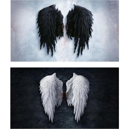 Black and White Angel Wings Painting on Canvas on The Wall Art Posters and Prints Abstract Wings Mural Bedroom Home Decoration