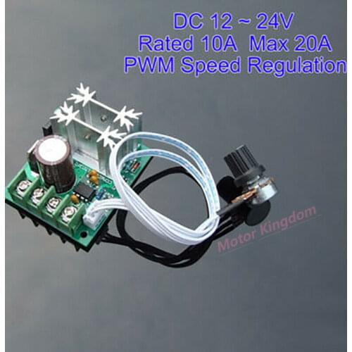 DC 12V-24V 15V 18V 10A High Power PWM DC Brush Motor Speed Controller Regulator Switch for 795/785/775/555/550 Motor
