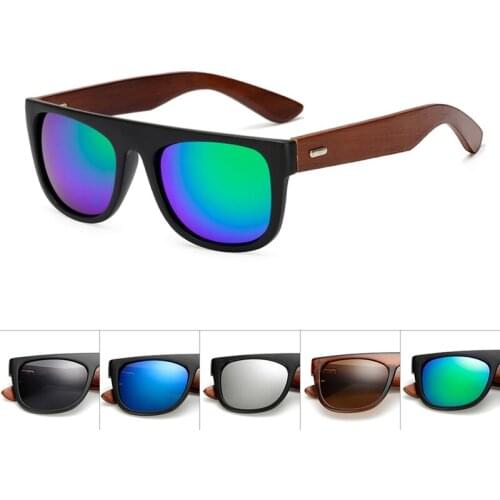 Wooden Bamboo Sunglasses Men Women Square Fashion Vintage Driving Men Shade Glasses Wooden Sun Glasses Retro De Sol Masculino