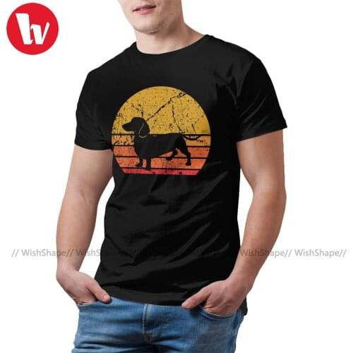 Dachshund T Shirt Cute 100 Cotton Basic T-Shirt Short-Sleeve Graphic Tee Shirt Big Mens